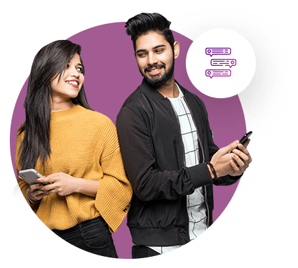 Connect on call or chat with suitable profiles